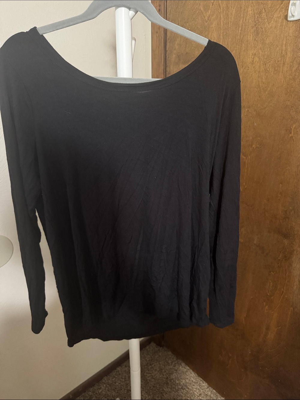 Versatile Black Long-Sleeve Women's Top
